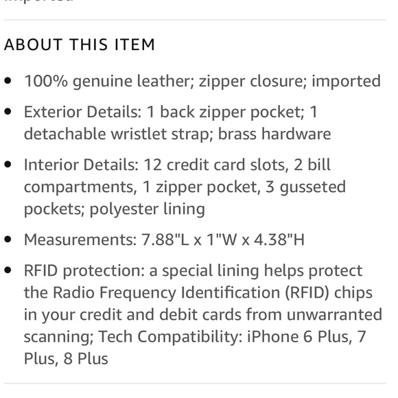 Black fssil wallet leather nwt - Picture 7 of 11